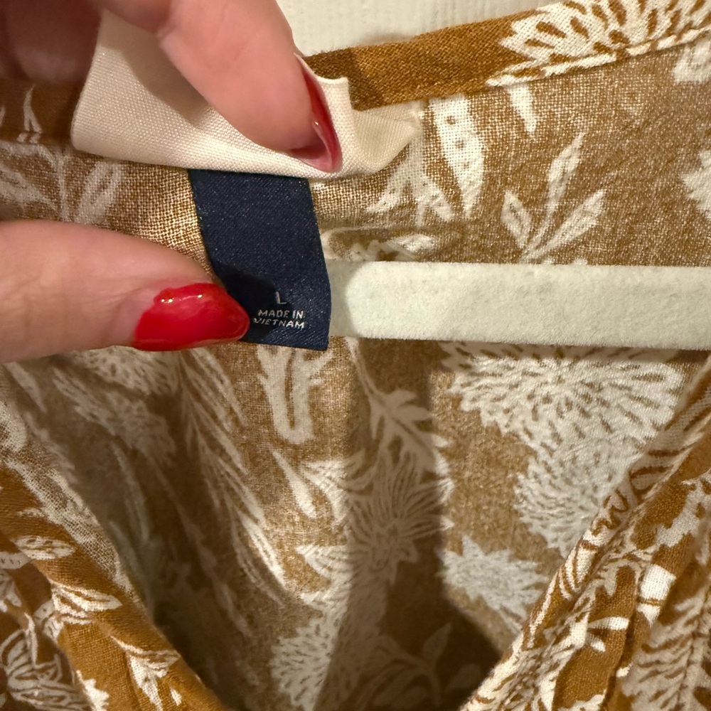 Mustard Floral V-Neck Boho Dress - Picture 4 of 5